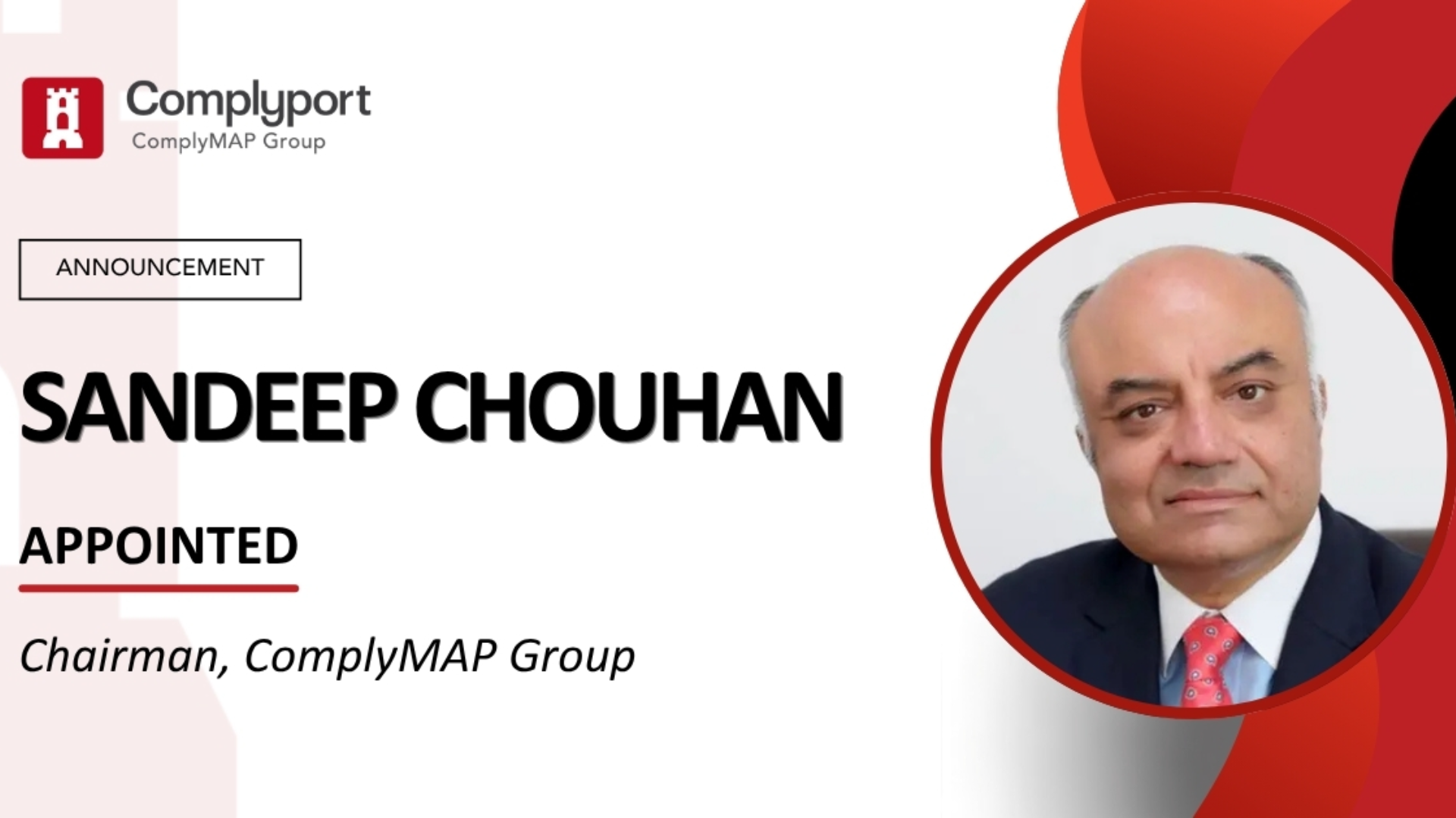 COMPLYMAP GROUP APPOINTS SANDEEP CHOUHAN AS CHAIRMAN